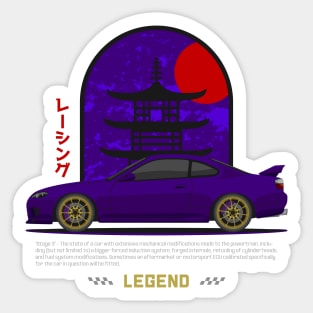 Tuner Purple Silvia S15 JDM Sticker